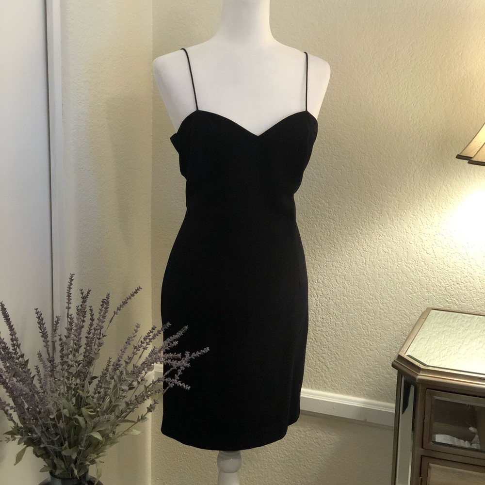 Rickie Freeman crepe little black dress size 8